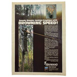 Browning Bow Arrows Print Ad Vintage 1980 Deer Hunting Morgan UT